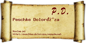 Peschke Doloróza névjegykártya